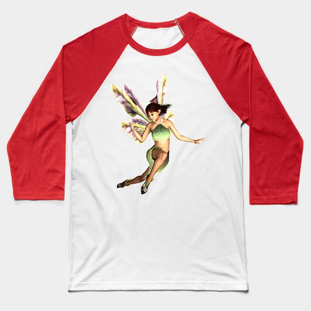 I believe I can fly elf fairy faerie butterfly wings flying Baseball T-Shirt by Fantasyart123